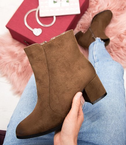 Botki damskie Nest B-3/A45 Brązowe