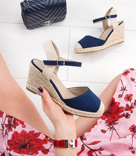 Sandałki damskie Sixth Sens 888-26 Granatowe