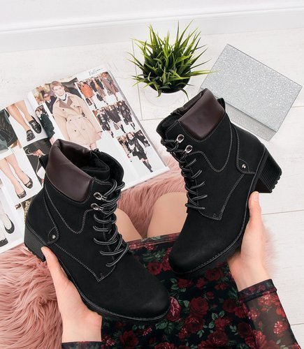 Botki damskie Super Mode 7363 Czarne