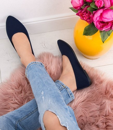 Balerinki damskie Skotnicki P-3-0565 Granatowe