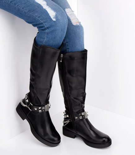 Kozaki damskie Bello Star B8822 Czarne