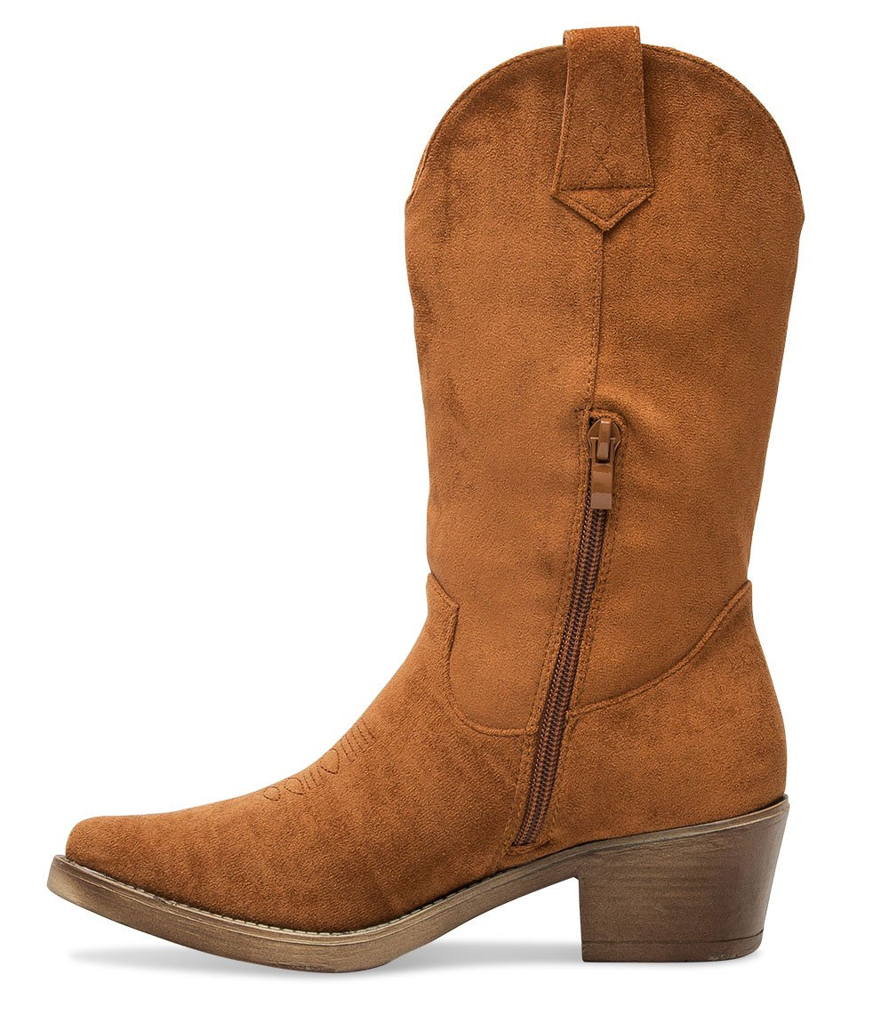 Kowbojki damskie Ideal Shoes TX-1877 Brązowe