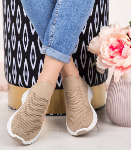 Buty sportowe damskie Skotnicki T-3-0593 Beżowe