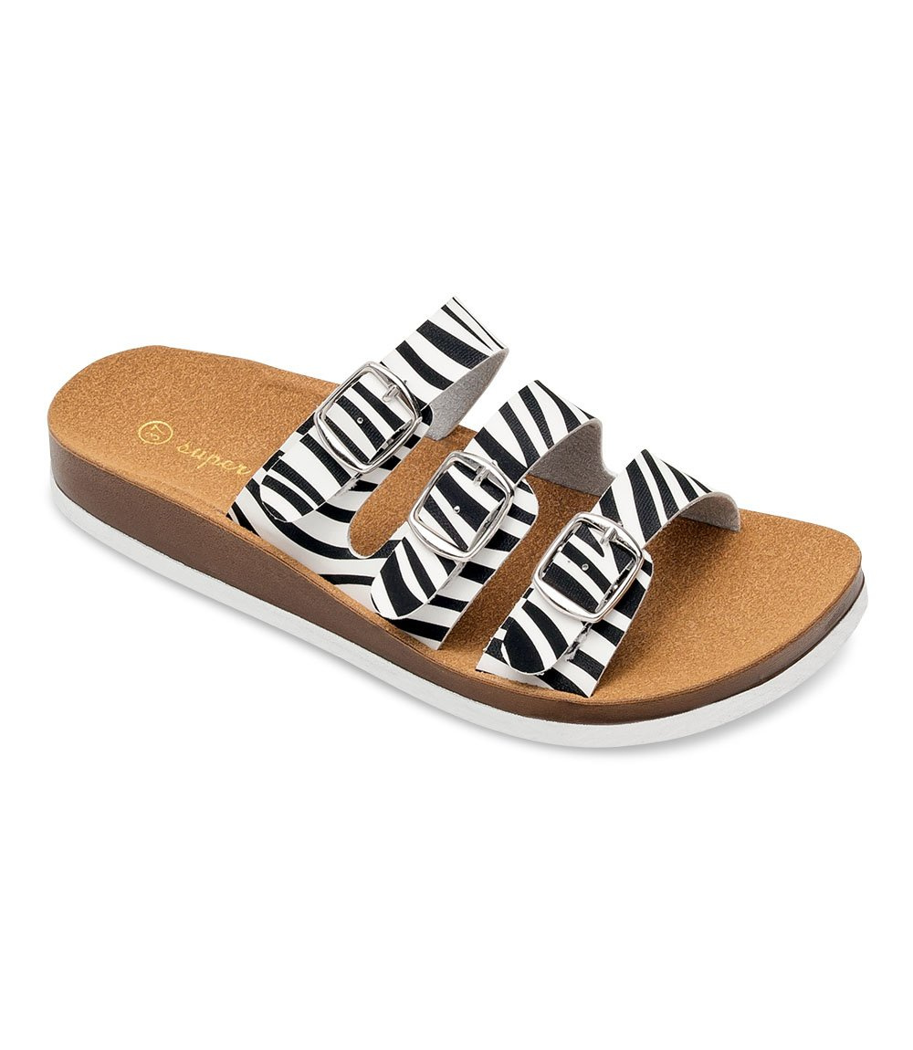 Klapki damskie Super Mode 1655 Zebra