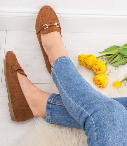 Mokasyny damskie Abloom 9988-156 Brązowe