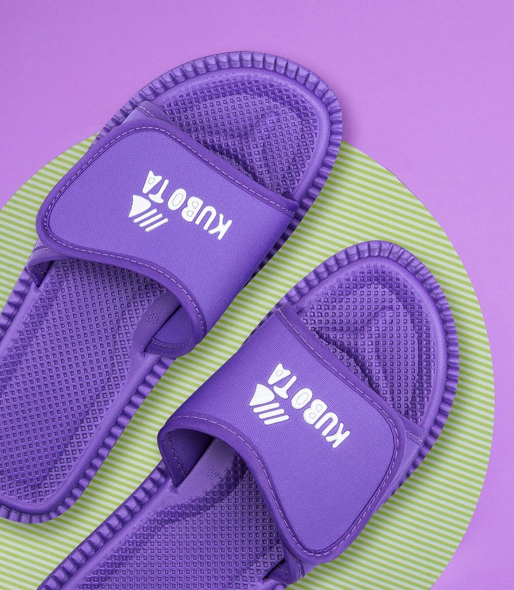 Klapki damskie Kubota Rzep KKRZ04 Fioletowe