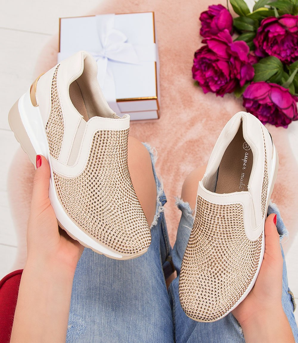 Buty sportowe damskie Super Mode 5162 Beżowe