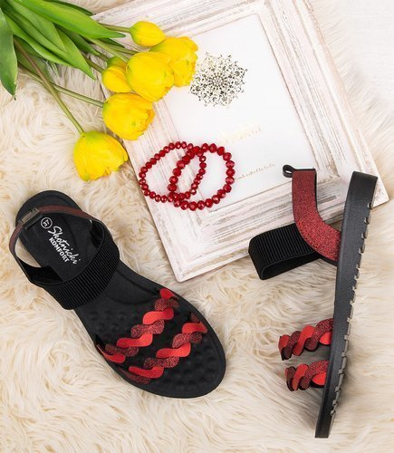 Sandałki damskie Skotnicki S-3-0540 Czerwone