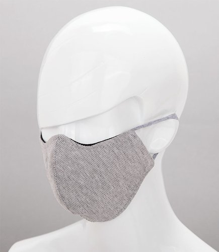 Maseczka ochronna na twarz - Jasno-Szara z Szarą gumką