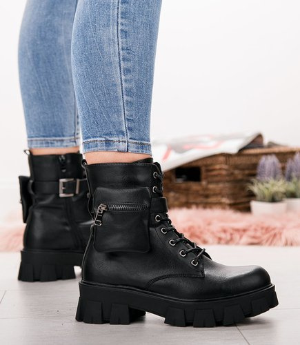 Botki damskie Laura Mode Y-080 Czarne