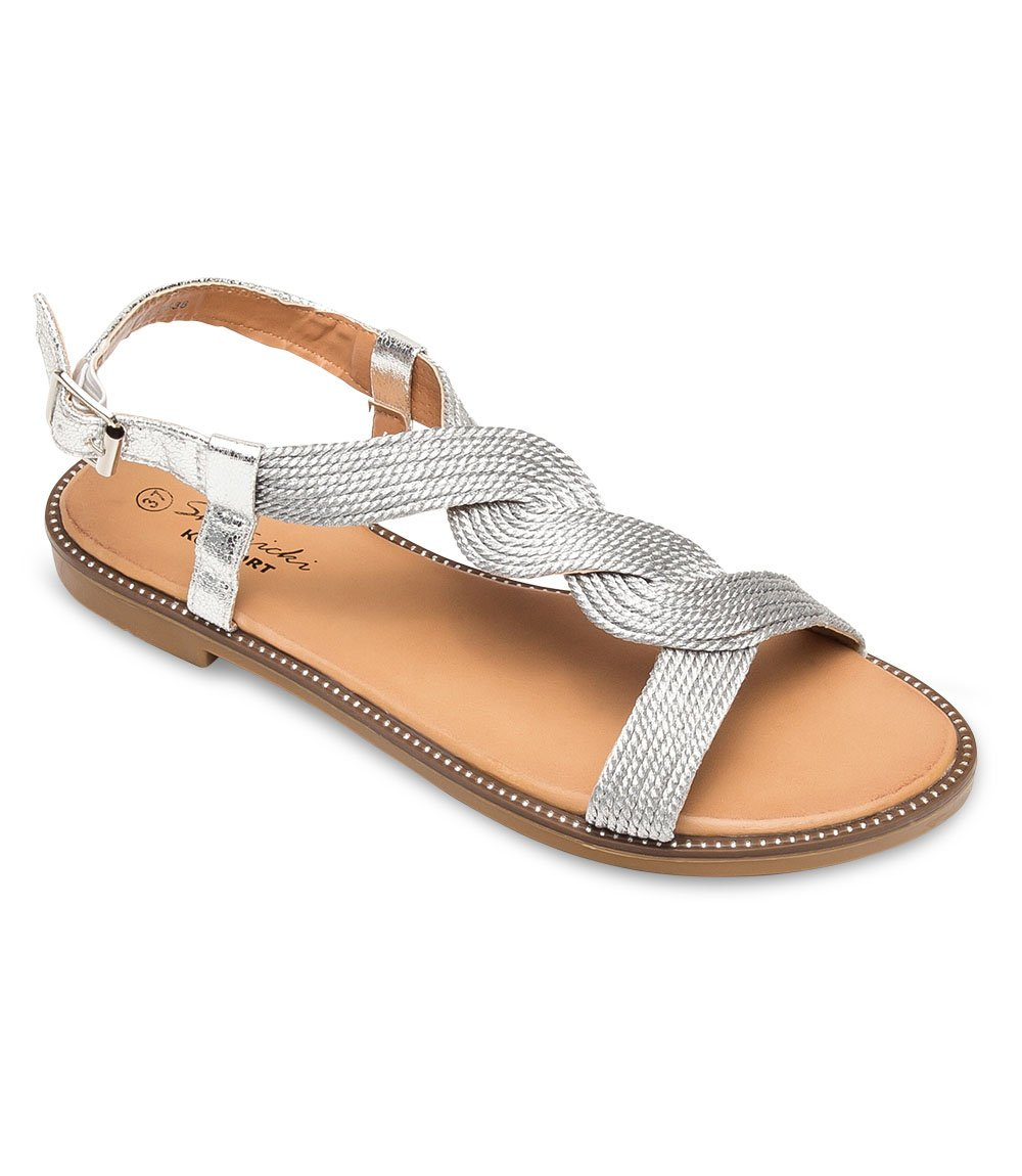 Sandałki damskie Skotnicki S-3-0538 Srebrne