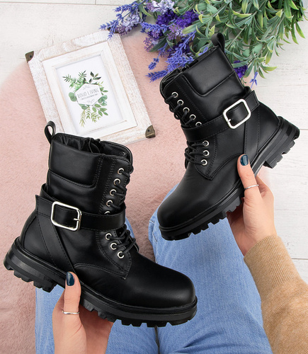 Botki dziewczęce Rock & Joy 7506-3B Czarne + S