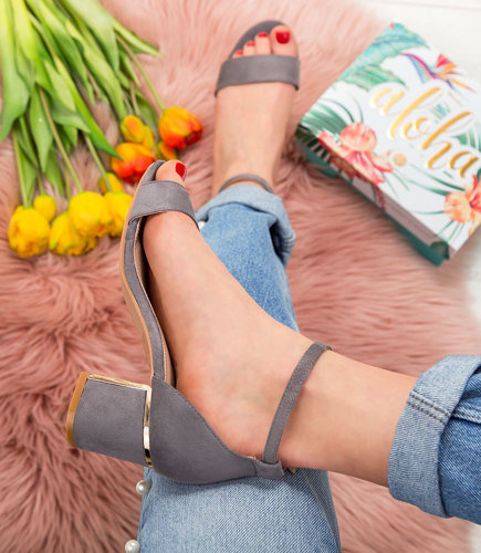 Sandałki damskie Skotnicki S-3-0633 Szare