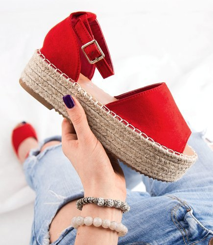 Sandałki damskie Bestelle 100-963 Czerwone