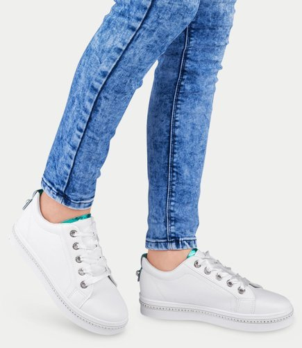 Buty sportowe damskie N/M CC-2 Biało - Zielone