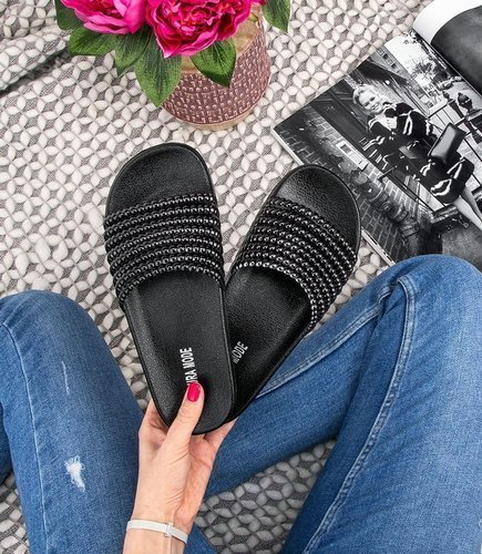 Klapki damskie Laura Mode LS-110 Czarne