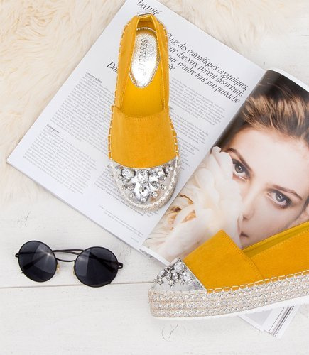 Espadryle damskie Bestelle L184 Żółte