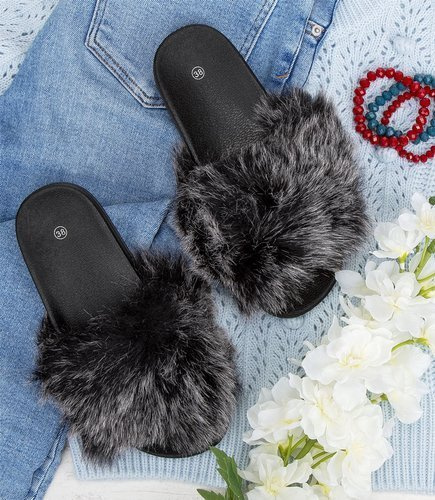 Klapki damskie Queen Vivi 218-258 Szare