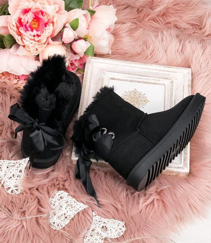 Śniegowce dziecięce W.S Shoes C-06 Czarne