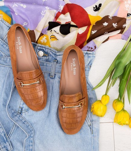 Mokasyny damskie Sixth Sens 918-20 Brązowe