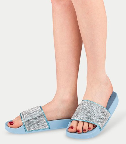 Klapki damskie Girlhood DA-18 Niebieskie