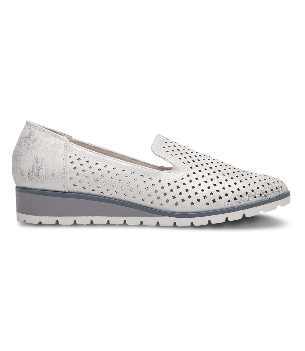 Półbuty damskie Skotnicki P-3-0598 Srebrne