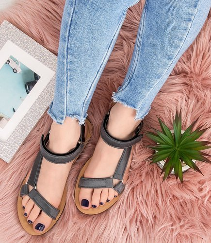 Sandałki damskie Skotnicki S-3-0539 Szare