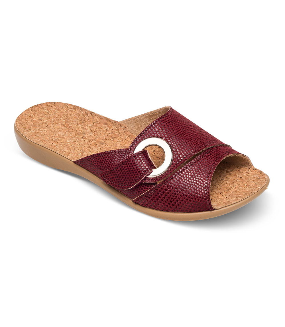 Klapki damskie Befado 265D021 Bordowe