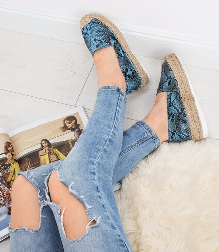 Espadryle damskie Bestelle L177 Niebieskie