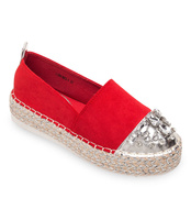 Espadryle damskie Bestelle L184 Czerwone