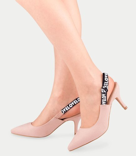 Czółenka damskie Bestelle 100-887SA-2 Różowe