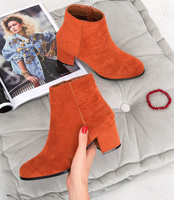 Botki damskie Danic L7196A Pomarańczowe