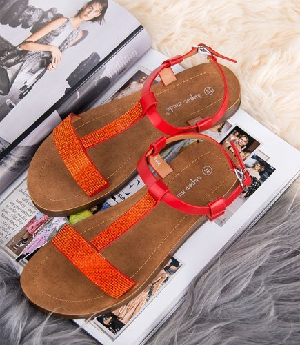 Sandałki damskie Super Mode 3619 Czerwone