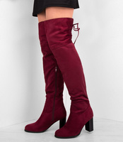 Kozaki damskie Abloom H292 Bordowe