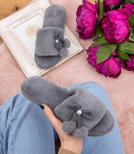 Kapcie damskie Lano K-3/G13 Szare