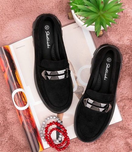 Mokasyny damskie Skotnicki P-3-Y23 Czarne