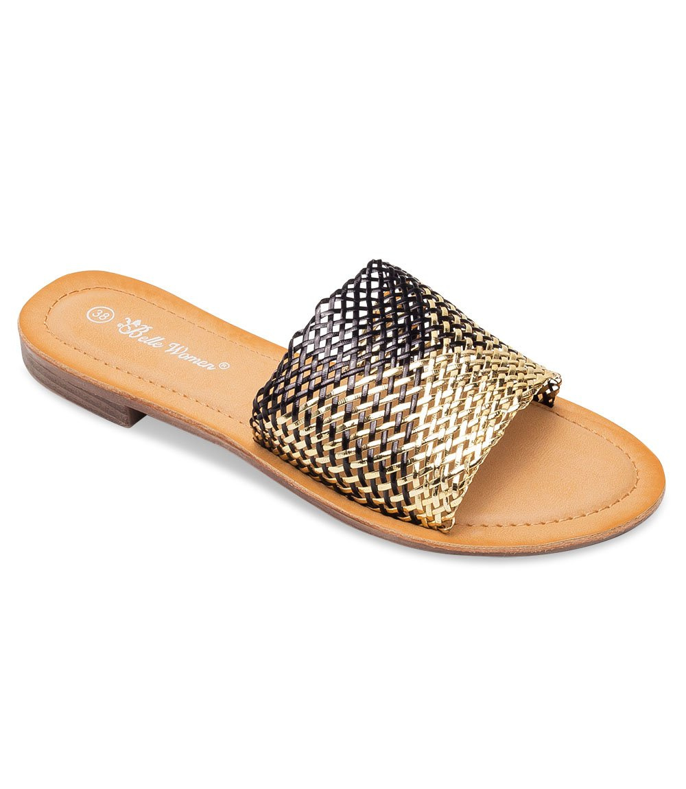 Klapki damskie Belle Women 4171 Złote