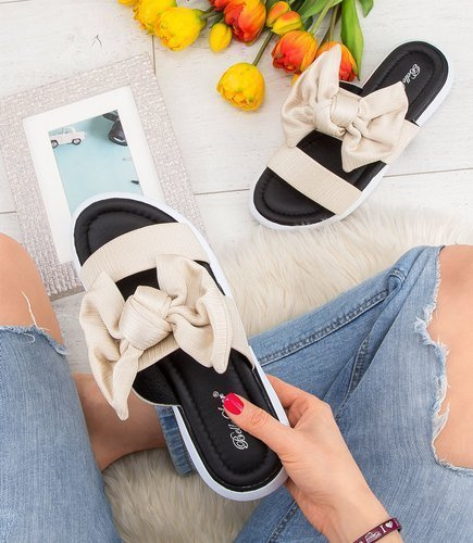 Klapki damskie Bello Star LC-708 Beżowe