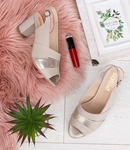 Sandały damskie Pesco 2043 Beżowe