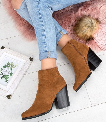 Botki damskie Marquiiz TX-3207 Brązowe