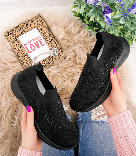 Buty sportowe damskie N/M B12-07 Czarne