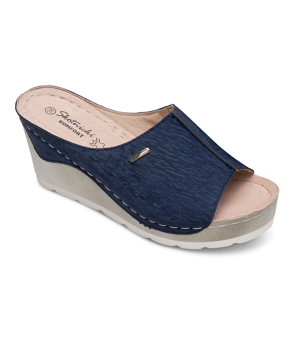 Klapki damskie Skotnicki KL-3-0618N Granatowe