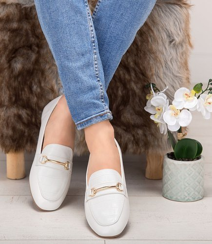 Mokasyny damskie Sixth Sens 918-20 Białe