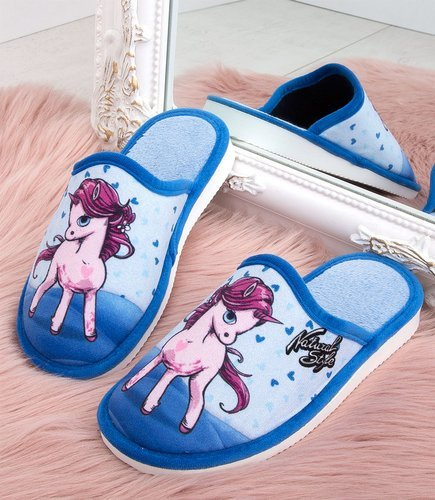 Kapcie dziecięce NaturalStyle NS-157 Niebieskie