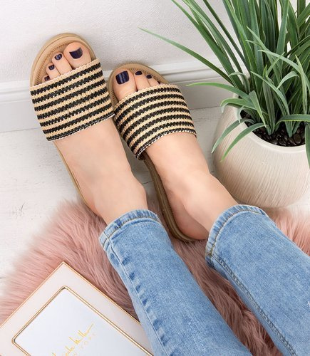 Klapki damskie Queen Vivi 809 Czarne