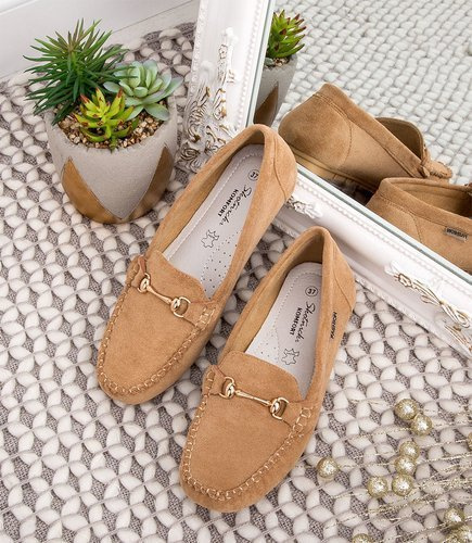 Mokasyny damskie Skotnicki P-3-0567 Beżowe