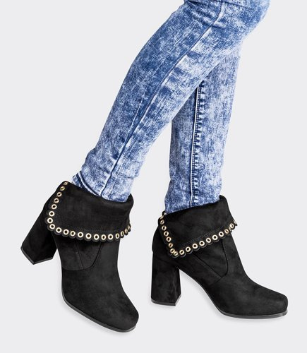 Botki damskie Ideal Shoes J-8680 Czarne