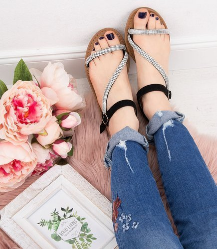 Sandałki damskie Sixth Sens 888-185 Czarne