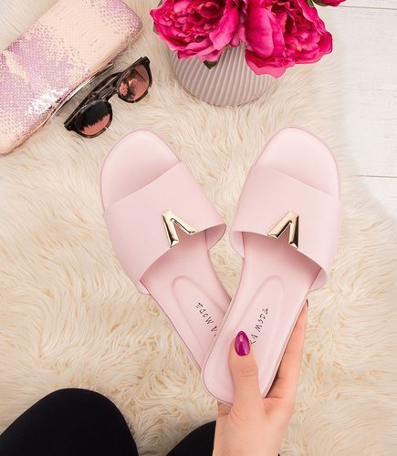 Klapki damskie Laura Mode F-27 Różowe