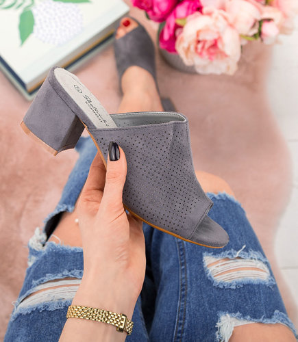 Klapki damskie Skotnicki KL-3-0650 Szare